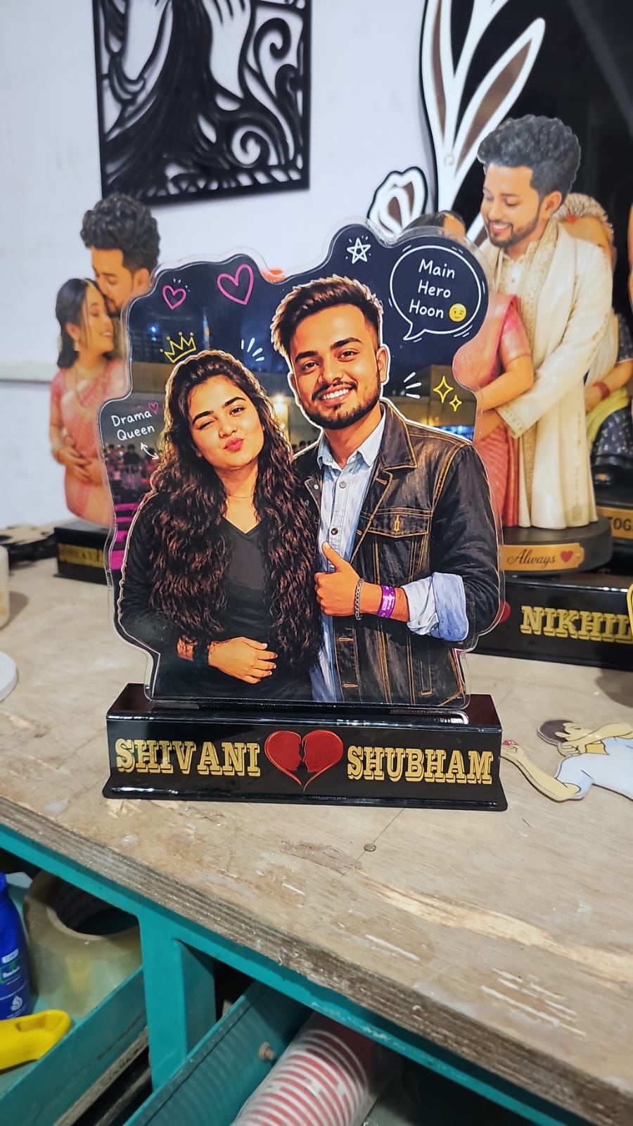 Shivani & Shubham Custom Couple Caricature